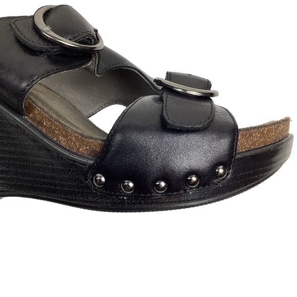 DANSKO Fern Studded Wedge Leather Buckle Platform Sandals #1906020200 - Picture 8 of 13